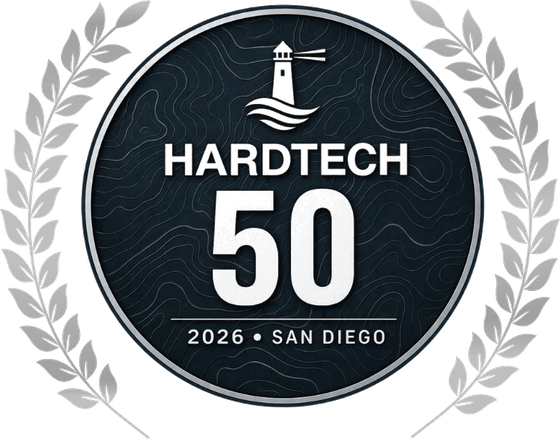 San Diego Hardtech 50 — 2026 award badge